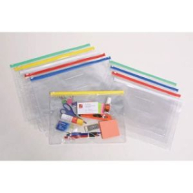 Marbig clear case wallet A5 235x185mm assorted colours #M90082