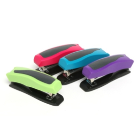 Marbig half strip plastic stapler asst colours #M9015199A