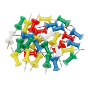 Marbig push pins pack 30 coloured #M975268