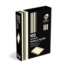 Olympic manilla folders A4 buff box 100 #MFBA4