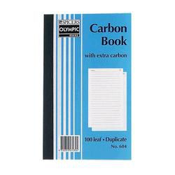Olympic 604 plain carbon book duplicate 200 x 125mm 100 leaf #O604