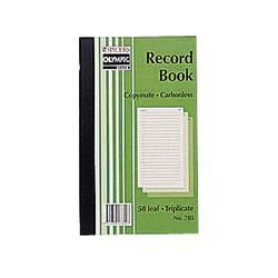 Olympic 705 record book carbonless triplicate 200 x 125mm 50 leaf #O705