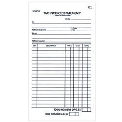 Olympic 725 invoice and statement book carbonless triplicate 200 x 125mm 50 leaf #O725