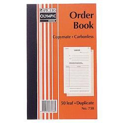 Olympic 738 order book carbonless duplicate 200x125 50 leaf #O738