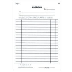 Olympic 750 quotation book carbonless duplicate 297 x 210mm a4 50 leaf #O750