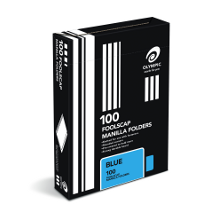 Olympic manilla folders foolscap dark blue box 100 #ODBL