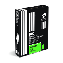 Olympic manilla folders foolscap dark green box 100 #ODG