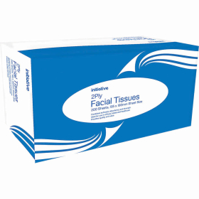 Initiative facial tissues white 2ply box 200 #INTFT200