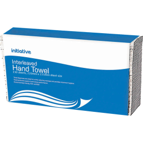 Initiative economy interleaved towel small 230 x 235mm 150 sheets box 16 pack #I7040919