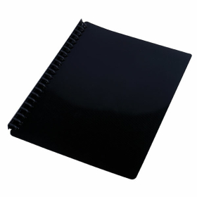 Cumberland display book refillable A4 20 pocket black #OTW82BK
