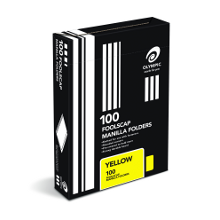 Olympic manilla folders foolscap terra yellow box 100 #OYL