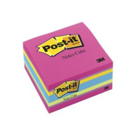 Post-it standard 76 x 76mm neon cube #P2027