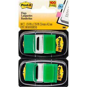 Post-it flags green twin pack 100 #P680G