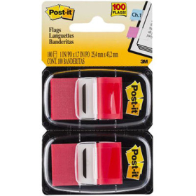 Post-it flags red twin pack 100 #P680R