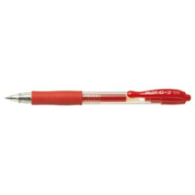 Pilot g2-5 retractable gel ink pen extra fine 0.5mm red #PG25R