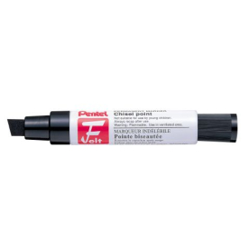 Pentel jumbo permanent marker chisel 12.0mm black #PM180B