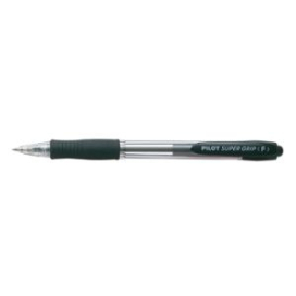 Pilot super grip retractable ballpoint pen fine 0.7mm black #PSGFB