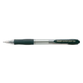 Pilot super grip retractable ballpoint pen medium 1.0mm black #PSGMB