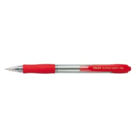 Pilot super grip retractable ballpoint pen medium 1.0mm red #PSGMR