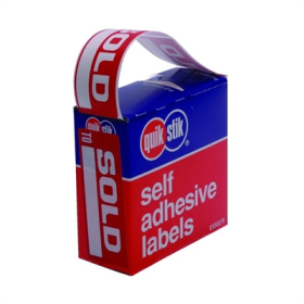 Quikstik dispenser label sold to 29x76mm 160 labels #QSOLDTO