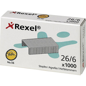 Rexel no 56 26/6 staples box 1000 #R06131