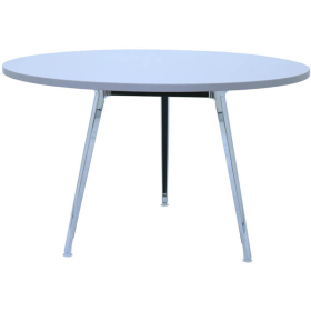 Rapidline rapid air round table polished aluminium frame 1200mm warm white #RLRART12W