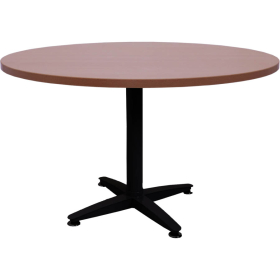 Rapid span 4 star round table black pedestal base 1200mm cherry #RLRBRT12C