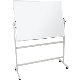 Rapidline mobile whiteboard double sided pivoting with pen tray and stand 1500 x 900mm #MW159