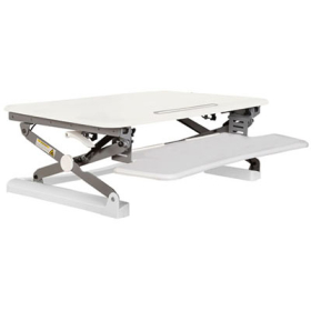 Rapid riser small desk based adjustable workstation 680 x 590mm white #RLRR1W