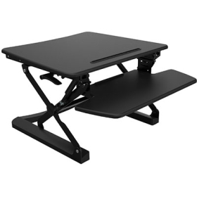Rapid riser medium desk based adjustable workstation 890 x 590mm black #RLRR2BK