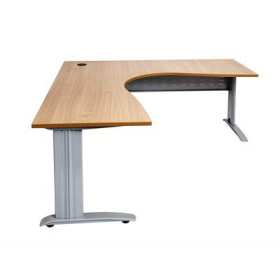 Rapid span corner desk metal modesty panel 1500 x 1500 x 700mm beech #RLRSCWS15157MBS