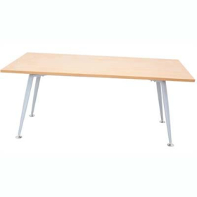 Rapid span meeting table 1800 x 900mm beech/silver #RLRST189B