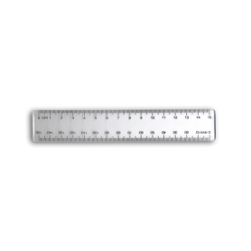 Ruler plastic 15cm clear #RULP15