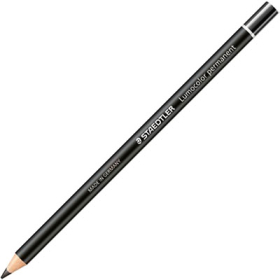 Staedtler 108 20-9 lumocolor permanent glasochrom pencils black #S10820BK