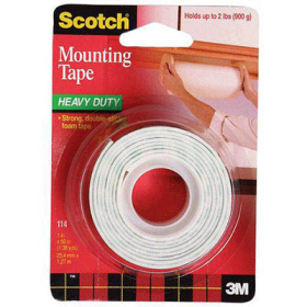 3M scotch heavy duty foam mounting tape 25.4mm x 1.27m #S114