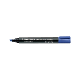 Staedtler lumocolor permanent marker chisel point 2-5mm blue #S350BL