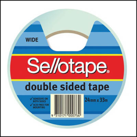 Sellotape 960606 double sided tape 24mm x 33m roll #S404
