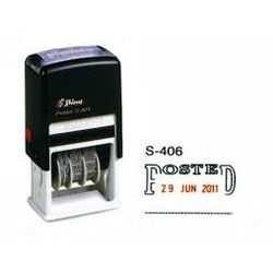 Shiny self inking date stamp with message 'POSTED' #S406
