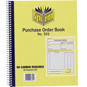 Spirax 501 purchase order book quarto #S501