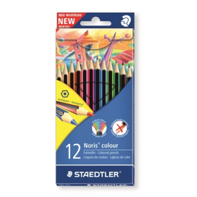 Staedtler 185 c12 noris coloured pencils assorted box 12 #SCP12
