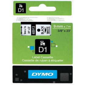 Dymo D1 label tape 9mm black on white #D41913