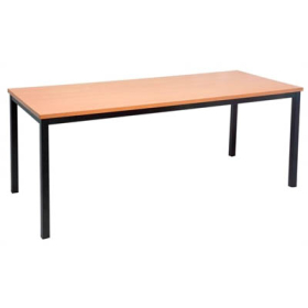Rapidline steel frame table 1500 x 750mm beech #RLSFT1575B