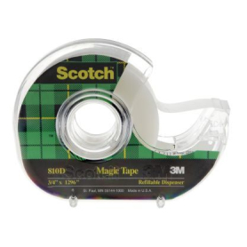 Scotch 810 magic tape in dispenser 12mm x 33m #SM1833