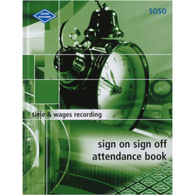 Zions sign on sign off attendance book 260 x 200mm 264 page #SOSO