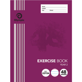 Exercise book 9 x 7 Year 2 48 page #EBY2
