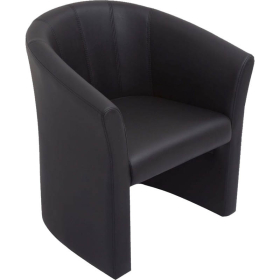 Space executive tub chair single seater pu black #RLSPEXECTUBBPU