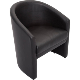 Space tub chair single seater pu black #RLSPTUB1BPU