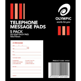 Telephone message pad pack 5 #T141062