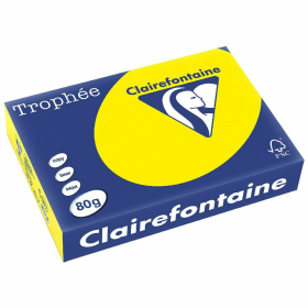 Trophee colours A4 copy paper 80gsm 500 sheet intense yellow #T80IY