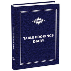 Zions table bookings diary 305 x 215mm #TBD